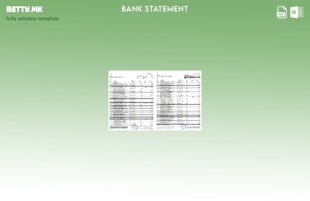 Модерен стил на шаблон ексел за извод од банка од ОАЕ Машрек